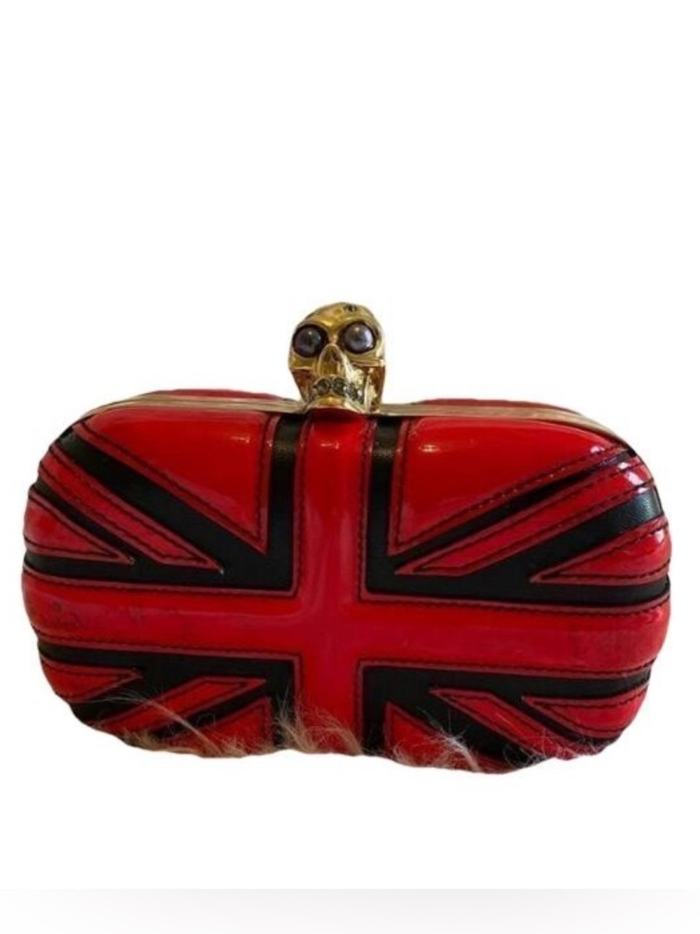 🛍️ ALEXANDER MCQUEEN Limited Edition Britannia England Patent Leather Clutch